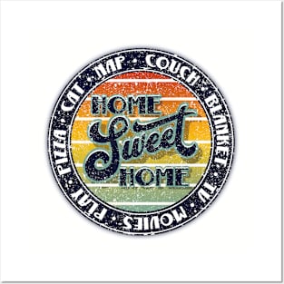 Retro Home Sweet Home Posters and Art